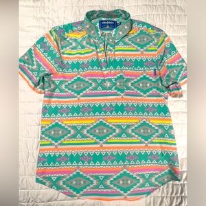 Perfect condition 3/4 button down collared shirt- original Chubbies print